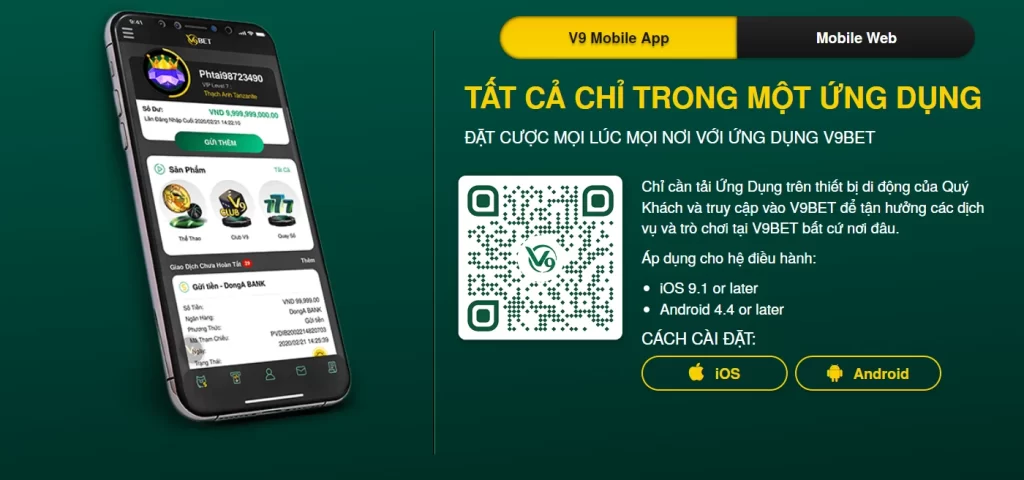 Hướng Dẫn Tải App Nhà Cái V9Bet Cho Điện Thoại